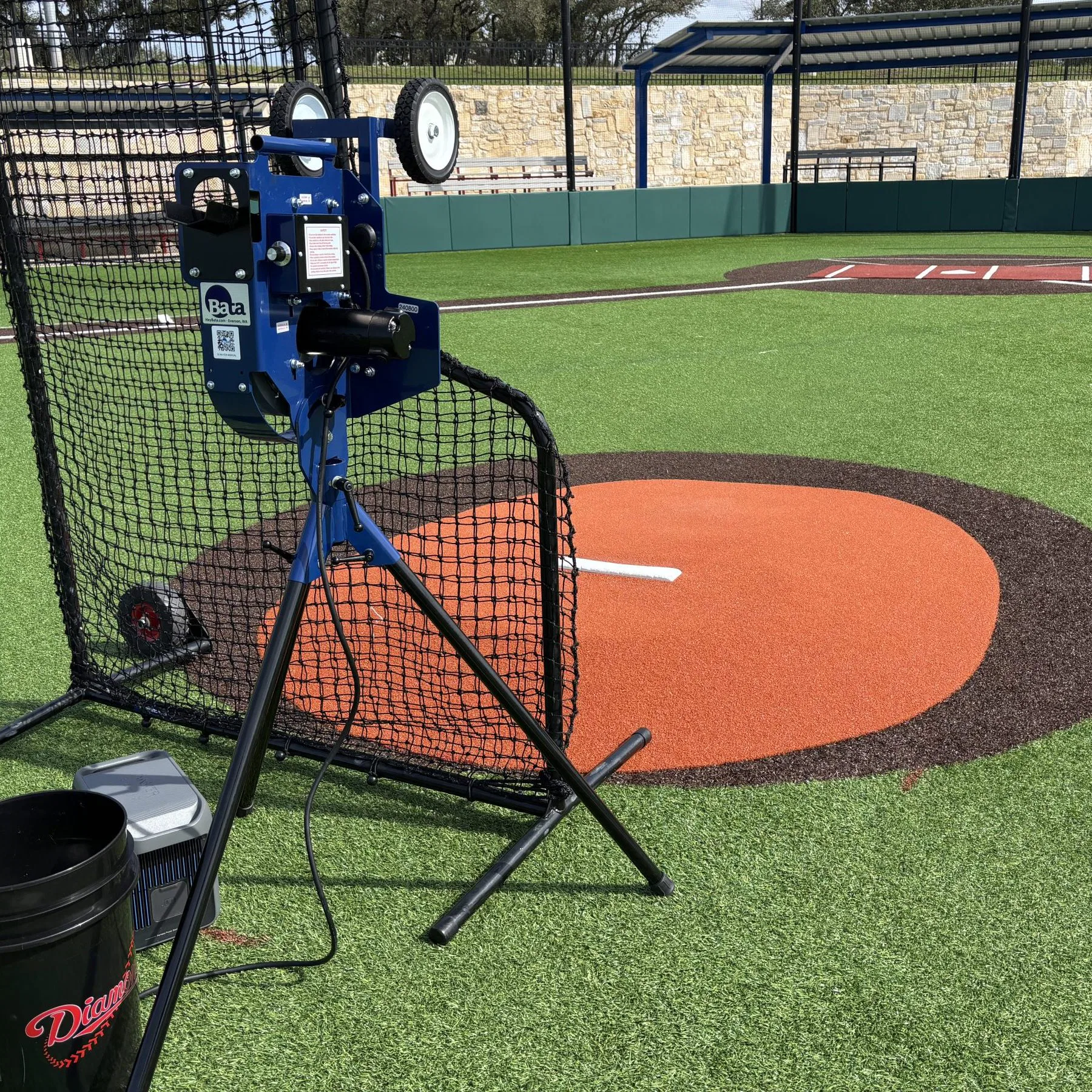 Pitching Machine Rental Set up