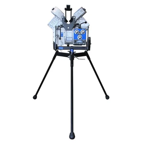 3 wheel pitching machine back view