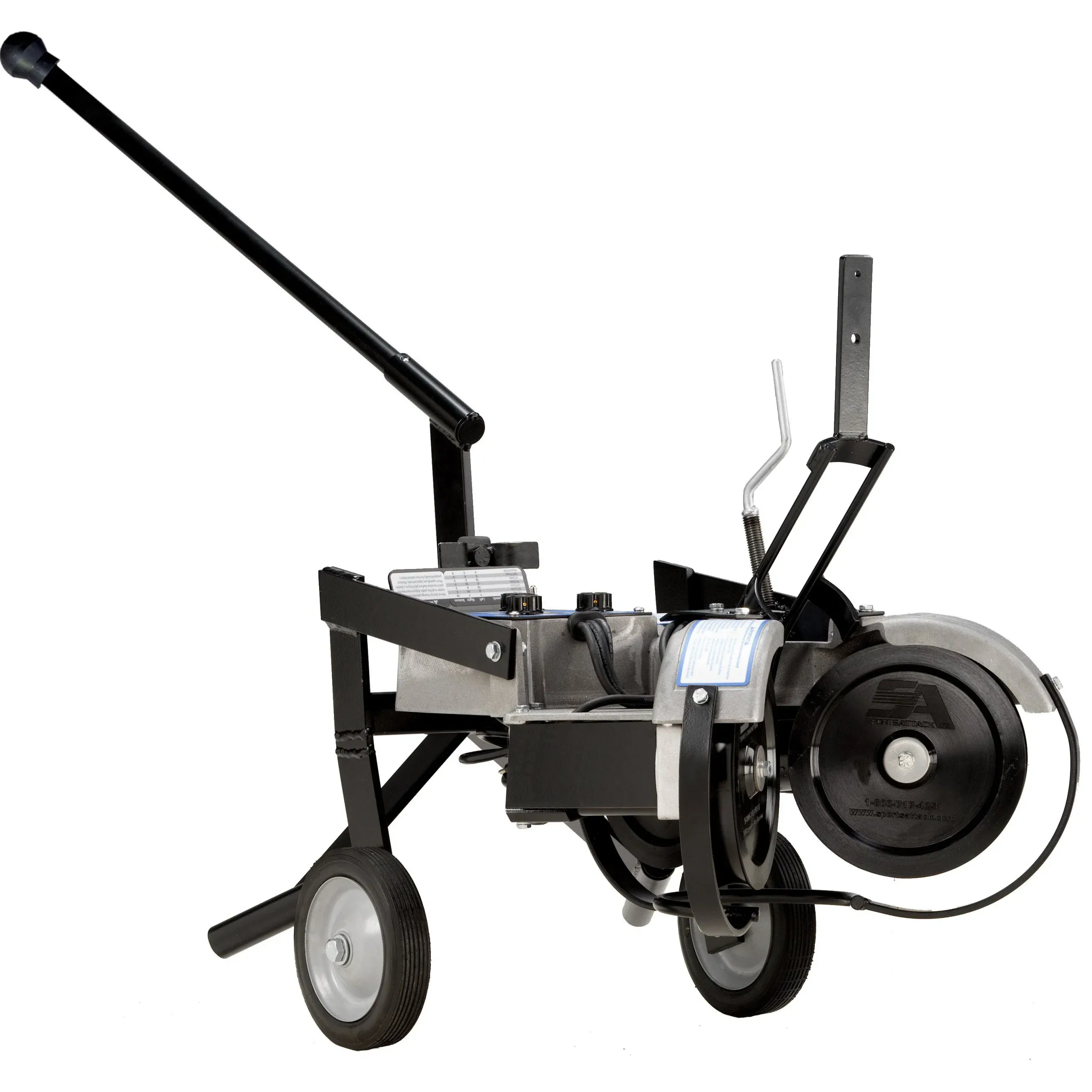 JR Hack Attack, 3 wheel pitching machine, being transported